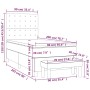 Cama box spring con colchón tela gris claro 90x200 cm de vidaXL, Camas y somieres - Ref: Foro24-3137445, Precio: 367,30 €, De...