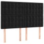 Cama box spring colchón y LED terciopelo negro 140x190 cm de vidaXL, Camas y somieres - Ref: Foro24-3136361, Precio: 506,64 €...