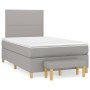 Cama box spring con colchón tela gris claro 120x200 cm de vidaXL, Camas y somieres - Ref: Foro24-3137061, Precio: 427,67 €, D...