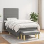 Cama box spring con colchón tela gris oscuro 80x200 cm de vidaXL, Camas y somieres - Ref: Foro24-3137030, Precio: 342,36 €, D...