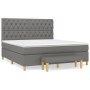 Cama box spring con colchón tela gris oscuro 160x200 cm de vidaXL, Camas y somieres - Ref: Foro24-3137406, Precio: 615,79 €, ...