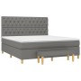 Cama box spring con colchón tela gris oscuro 160x200 cm de vidaXL, Camas y somieres - Ref: Foro24-3137406, Precio: 615,79 €, ...