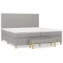 Box spring bed with light gray fabric mattress 200x200 cm by vidaXL, Beds and slatted bases - Ref: Foro24-3137021, Price: 730...