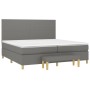Cama box spring con colchón tela gris oscuro 200x200 cm de vidaXL, Camas y somieres - Ref: Foro24-3137022, Precio: 737,82 €, ...