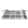 Sillas de jardín 2 uds madera de teca y cojines a cuadros gris en Sillas de jardín | Comprar online en Foru.es