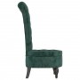 Sillón de respaldo alto con botones terciopelo verde oscuro en Sillones | Comprar online en Foru.es