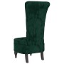 Sillón de respaldo alto con botones terciopelo verde oscuro en Sillones | Comprar online en Foru.es