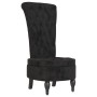 Sillón de respaldo alto con botones terciopelo negro en Sillones | Comprar online en Foru.es
