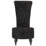 Sillón de respaldo alto con botones terciopelo negro en Sillones | Comprar online en Foru.es