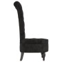 Sillón de respaldo alto con botones terciopelo negro en Sillones | Comprar online en Foru.es