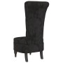 Sillón de respaldo alto con botones terciopelo negro en Sillones | Comprar online en Foru.es
