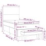 Cama box spring con colchón tela gris claro 90x200 cm de vidaXL, Camas y somieres - Ref: Foro24-3136965, Precio: 369,99 €, De...