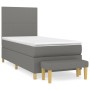 Cama box spring con colchón tela gris oscuro 100x200 cm de vidaXL, Camas y somieres - Ref: Foro24-3136974, Precio: 391,11 €, ...