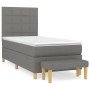 Cama box spring con colchón tela gris oscuro 100x200 cm de vidaXL, Camas y somieres - Ref: Foro24-3137134, Precio: 391,93 €, ...