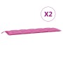 Cojines de banco de jardín 2 uds tela Oxford rosa de vidaXL, Cojines para sillas y sofás - Ref: Foro24-361733, Precio: 51,44 ...