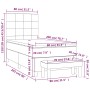Cama box spring con colchón tela negro 80x200 cm de vidaXL, Camas y somieres - Ref: Foro24-3137111, Precio: 314,99 €, Descuen...