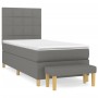 Cama box spring con colchón tela gris oscuro 90x200 cm de vidaXL, Camas y somieres - Ref: Foro24-3137126, Precio: 384,36 €, D...