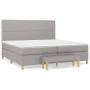 Cama box spring con colchón tela gris claro 200x200 cm de vidaXL, Camas y somieres - Ref: Foro24-3137101, Precio: 695,65 €, D...