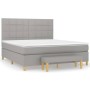 Cama box spring con colchón tela gris claro 180x200 cm de vidaXL, Camas y somieres - Ref: Foro24-3137173, Precio: 663,32 €, D...