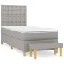 Boxspringbett mit hellgrauer Stoffmatratze 90x190 cm von vidaXL, Betten und Lattenroste - Ref: Foro24-3137437, Preis: 331,20 ...