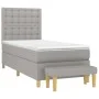 Boxspringbett mit hellgrauer Stoffmatratze 90x190 cm von vidaXL, Betten und Lattenroste - Ref: Foro24-3137437, Preis: 331,20 ...