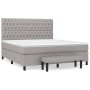 Cama box spring con colchón tela gris claro 180x200 cm de vidaXL, Camas y somieres - Ref: Foro24-3136853, Precio: 633,00 €, D...