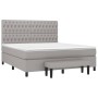 Cama box spring con colchón tela gris claro 180x200 cm de vidaXL, Camas y somieres - Ref: Foro24-3136853, Precio: 633,00 €, D...
