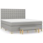 Cama box spring con colchón tela gris claro 180x200 cm de vidaXL, Camas y somieres - Ref: Foro24-3137493, Precio: 657,79 €, D...