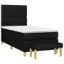 Box spring bed with black fabric mattress 90x200 cm by vidaXL, Beds and slatted bases - Ref: Foro24-3137367, Price: 339,39 €,...