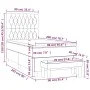 Box spring bed with black fabric mattress 90x200 cm by vidaXL, Beds and slatted bases - Ref: Foro24-3137367, Price: 339,39 €,...