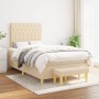 Cama box spring con colchón tela color crema 120x200 cm de vidaXL, Camas y somieres - Ref: Foro24-3137386, Precio: 473,22 €, ...