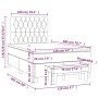 Cama box spring con colchón tela color crema 120x200 cm de vidaXL, Camas y somieres - Ref: Foro24-3137386, Precio: 473,22 €, ...