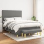 Cama box spring con colchón tela gris oscuro 140x200 cm de vidaXL, Camas y somieres - Ref: Foro24-3136998, Precio: 542,95 €, ...