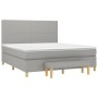 Cama box spring con colchón tela gris claro 180x200 cm de vidaXL, Camas y somieres - Ref: Foro24-3137013, Precio: 662,05 €, D...