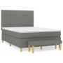 Cama box spring con colchón tela gris oscuro 140x200 cm de vidaXL, Camas y somieres - Ref: Foro24-3137158, Precio: 544,43 €, ...