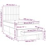 Cama box spring con colchón tela gris oscuro 90x190 cm de vidaXL, Camas y somieres - Ref: Foro24-3137278, Precio: 347,57 €, D...