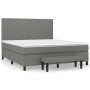 Cama box spring con colchón tela gris oscuro 180x200 cm de vidaXL, Camas y somieres - Ref: Foro24-3136454, Precio: 682,67 €, ...