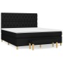 Cama box spring con colchón tela negro 160x200 cm de vidaXL, Camas y somieres - Ref: Foro24-3137407, Precio: 646,91 €, Descue...
