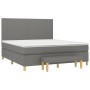 Cama box spring con colchón tela gris oscuro 180x200 cm de vidaXL, Camas y somieres - Ref: Foro24-3137014, Precio: 672,14 €, ...