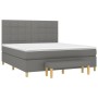 Cama box spring con colchón tela gris oscuro 180x200 cm de vidaXL, Camas y somieres - Ref: Foro24-3137174, Precio: 646,82 €, ...