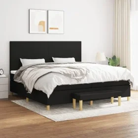 Boxspringbett mit schwarzer Stoffmatratze 200x200 cm von vidaXL, Betten und Lattenroste - Ref: Foro24-3137023, Preis: 725,40 ...