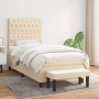 Cama box spring con colchón tela color crema 100x200 cm de vidaXL, Camas y somieres - Ref: Foro24-3136818, Precio: 381,30 €, ...