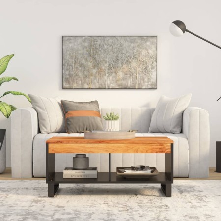 Mesa de centro de madera maciza de acacia 90x50x40 cm en Mesas de centro | Comprar online en Foru.es