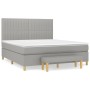 Cama box spring con colchón tela gris claro 180x200 cm de vidaXL, Camas y somieres - Ref: Foro24-3137333, Precio: 661,14 €, D...