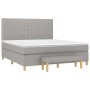 Cama box spring con colchón tela gris claro 180x200 cm de vidaXL, Camas y somieres - Ref: Foro24-3137333, Precio: 661,14 €, D...