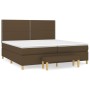 Cama box spring con colchón tela marrón oscuro 200x200 cm de vidaXL, Camas y somieres - Ref: Foro24-3137104, Precio: 709,34 €...