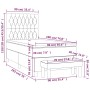Cama box spring con colchón tela gris claro 90x190 cm de vidaXL, Camas y somieres - Ref: Foro24-3136797, Precio: 346,91 €, De...