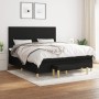 Cama box spring con colchón tela negro 160x200 cm de vidaXL, Camas y somieres - Ref: Foro24-3137007, Precio: 617,20 €, Descue...