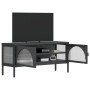 Mueble de TV vidrio y acero negro 105x35x50 cm en Muebles TV | Comprar online en Foru.es