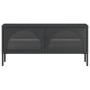 Mueble de TV vidrio y acero negro 105x35x50 cm en Muebles TV | Comprar online en Foru.es